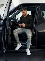 Blugi bărbaţi albaștri OZONEE O/EM8886Z