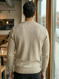 Pulover bărbați bej OZONEE JS/59B3607/155