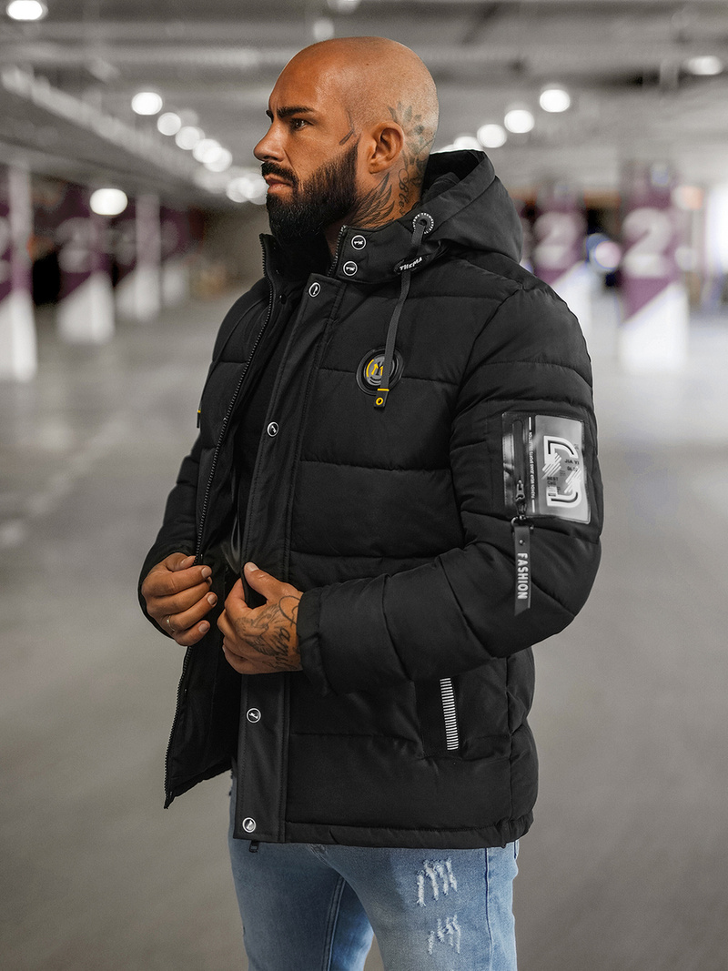 Geacă bărbați neagră OZONEE JS/57M7503/392