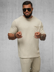 Tricou bărbați bej OZONEE O/Y960T