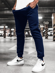 Pantaloni de trening bărbaţi bleumarin OZONEE JS/XW01