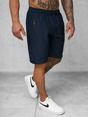 Pantaloni scurți sport pentru bărbați albastru marin OZONEE JS/12K1800/25