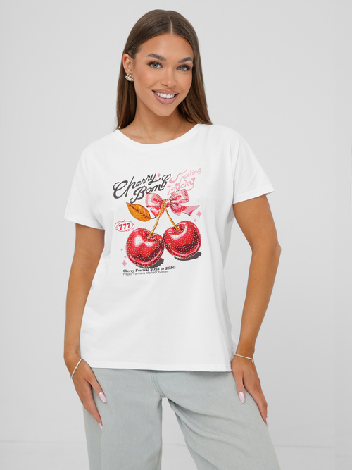 Tricou femei alb OZONEE JS/95T2568/1