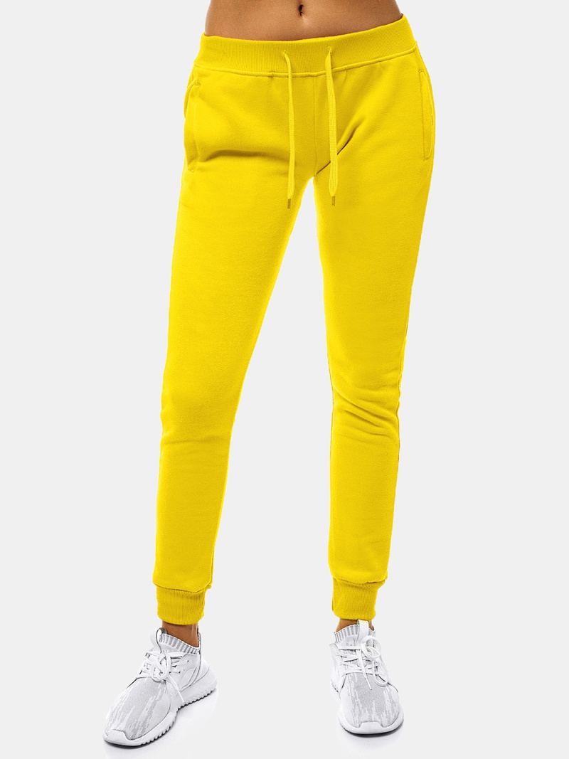 Pantaloni de training femei galben OZONEE JS/CK01