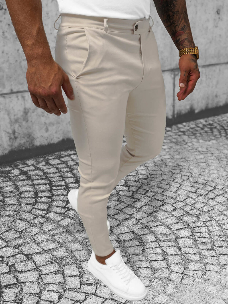 Pantaloni Chino Bărbaţi Bej OZONEE O/P4049