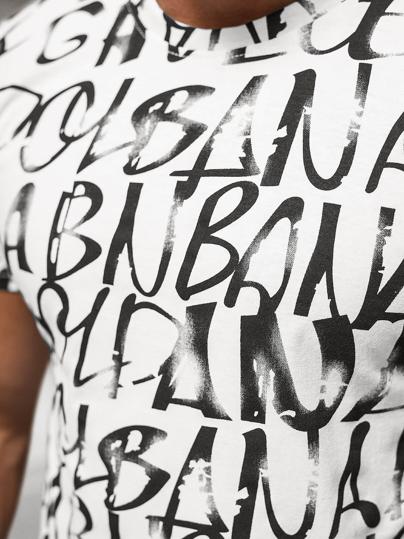 Tricou bărbați alb OZONEE JS/8T1215/1