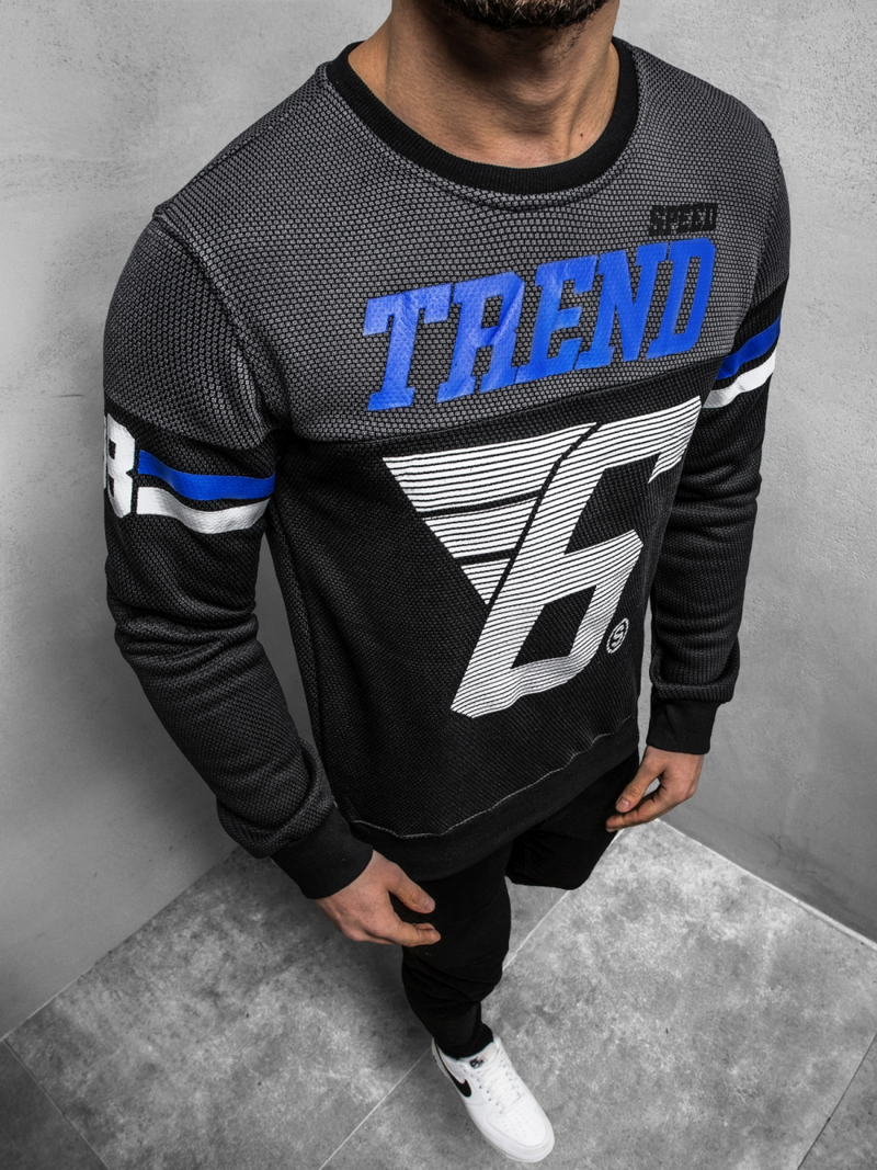 Hanorac bărbați neagră OZONEE JS/DD752Z