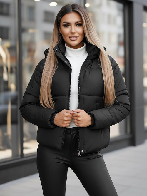 Geacă de femei neagră OZONEE JS/16M9188/392Z