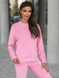 Compleu dama din catifea roz pudră OZONEE O/8C1173/38