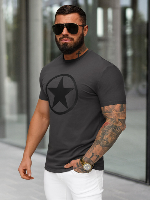 Tricou bărbați antracit OZONEE NB/MT3151