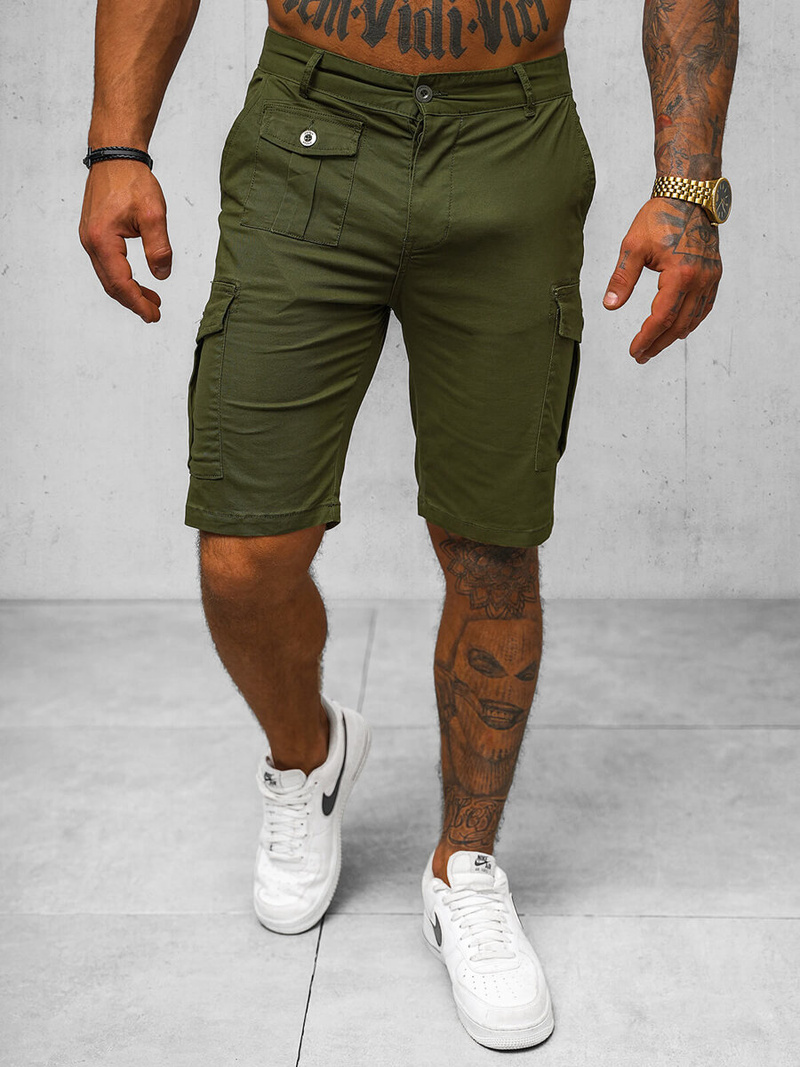 Pantaloni scurti chino bărbați verde OZONEE NB/MP0188MV