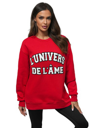 Bluză oversize roșie OZONEE O/SWE23055