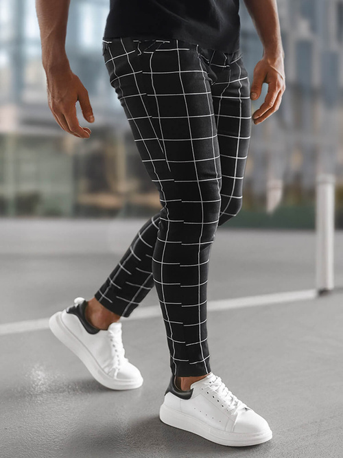 Pantaloni Chino Bărbaţi Negri OZONEE O/P4009Z