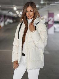 Geacă de femei écru OZONEE JS/5M3251/281