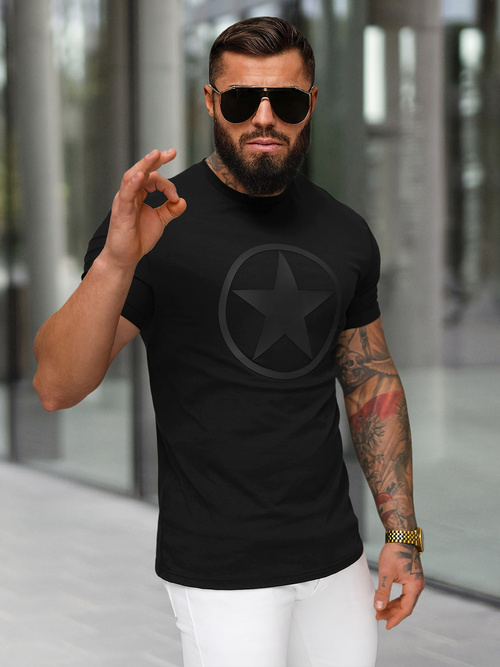 Tricou bărbați negru OZONEE NB/MT3151