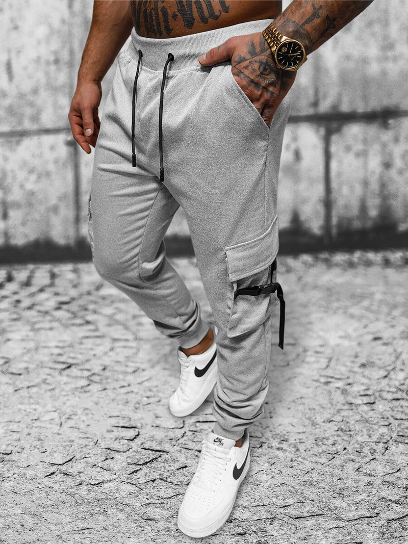 Pantaloni de trening bărbaţi gri OZONEE JS/8K1118/2