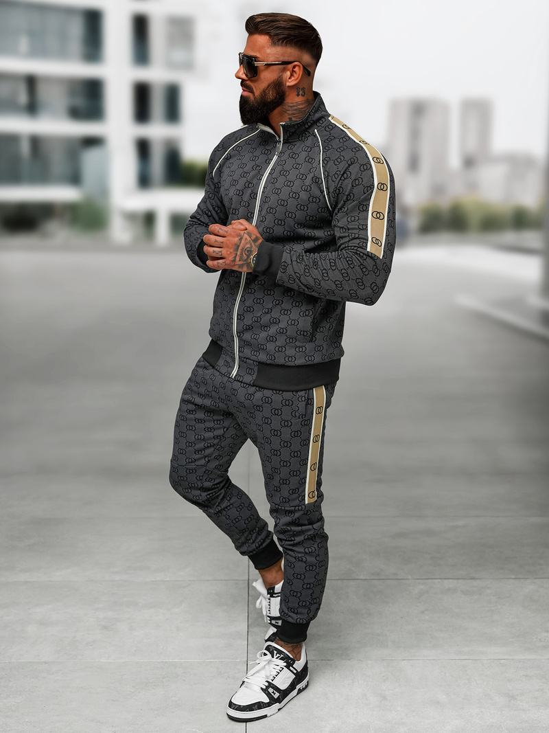 Compleu sport bărbaţi negru OZONEE O/FF5110AB