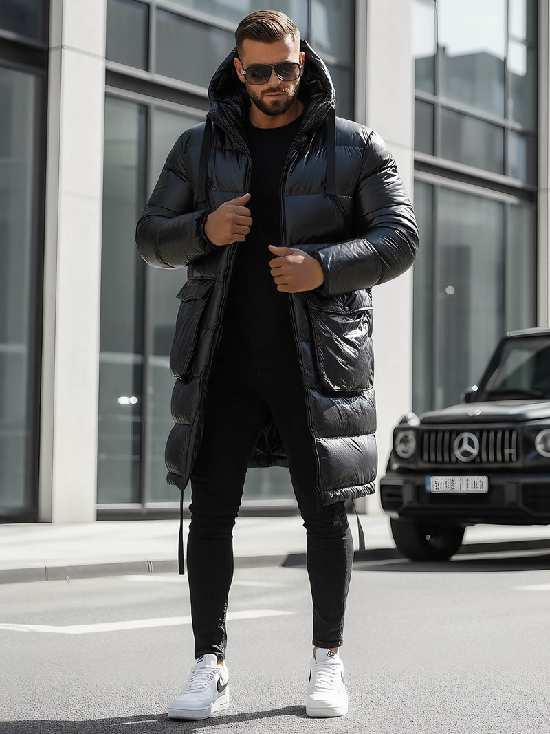 Geacă de iarnă bărbați negru OZONEE O/M3205Z