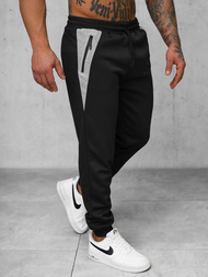 Pantaloni de trening bărbaţi negri OZONEE JS/15K1813/3