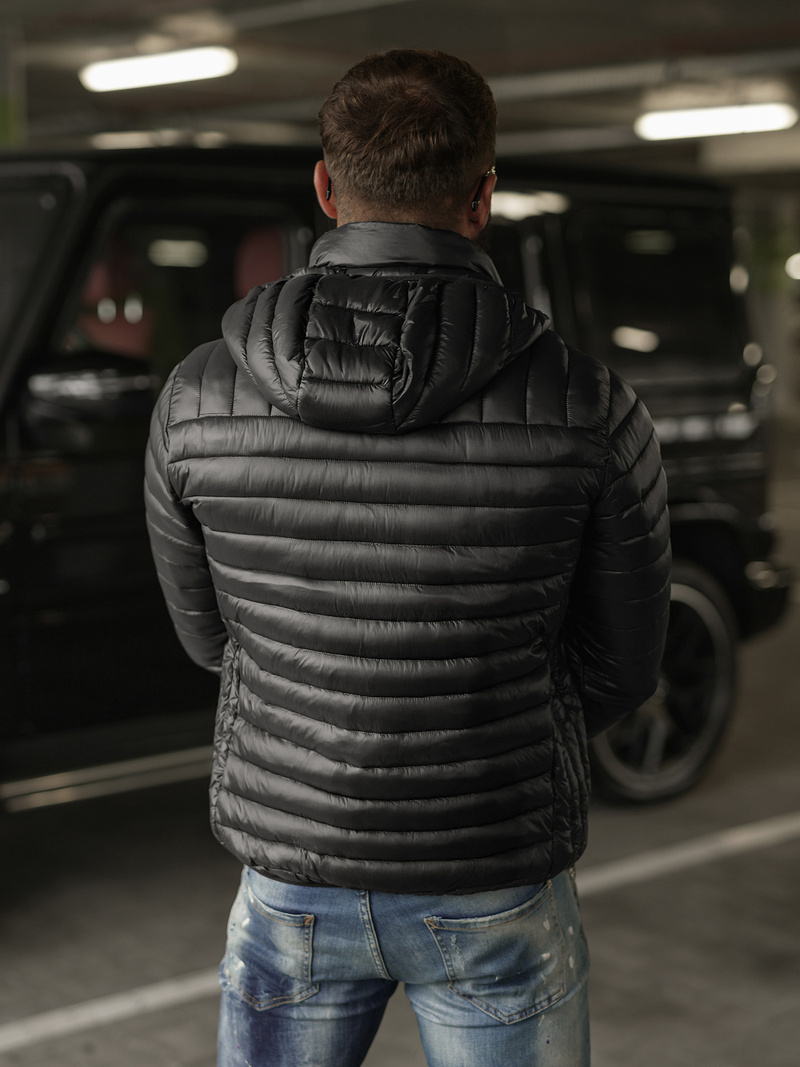 Geacă bărbați neagră OZONEE JS/16M9336/392BZ