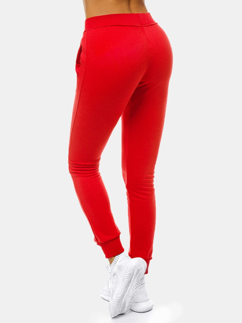 Pantaloni de training femei rosii OZONEE JS/CK01