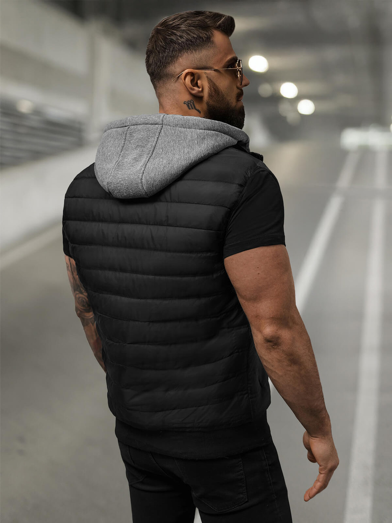 Vestă bărbați neagră OZONEE JS/8M983/392