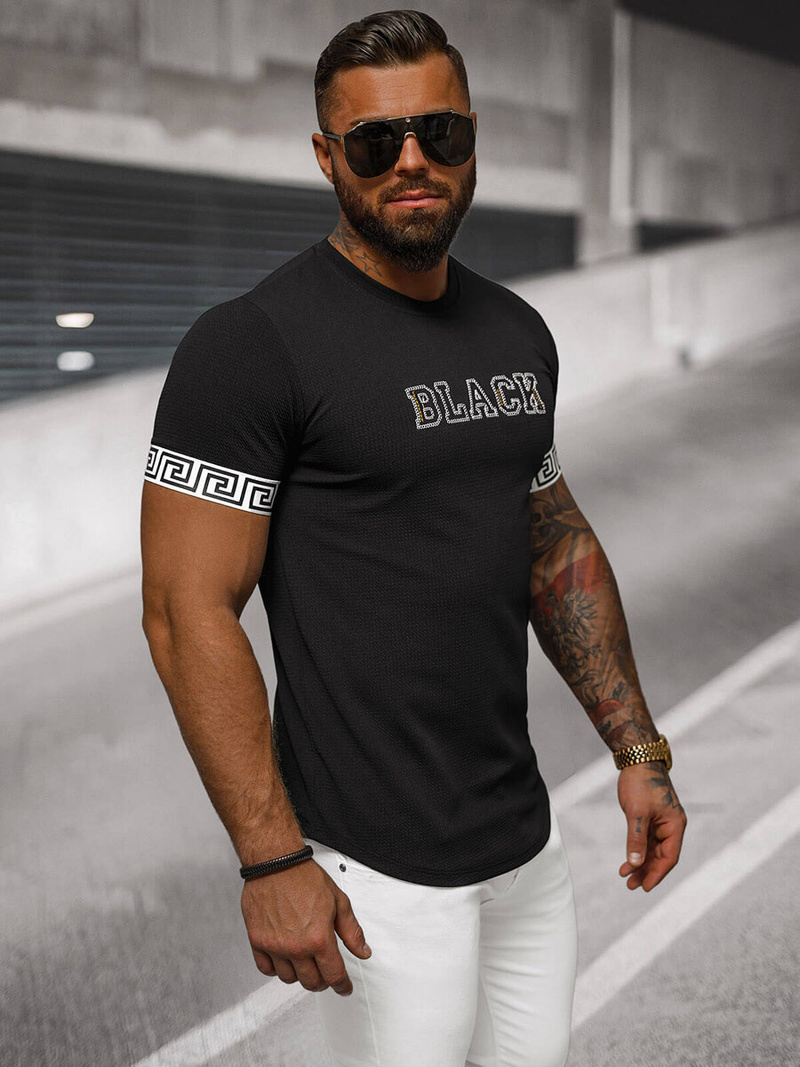 Tricou bărbați negru OZONEE O/T7571