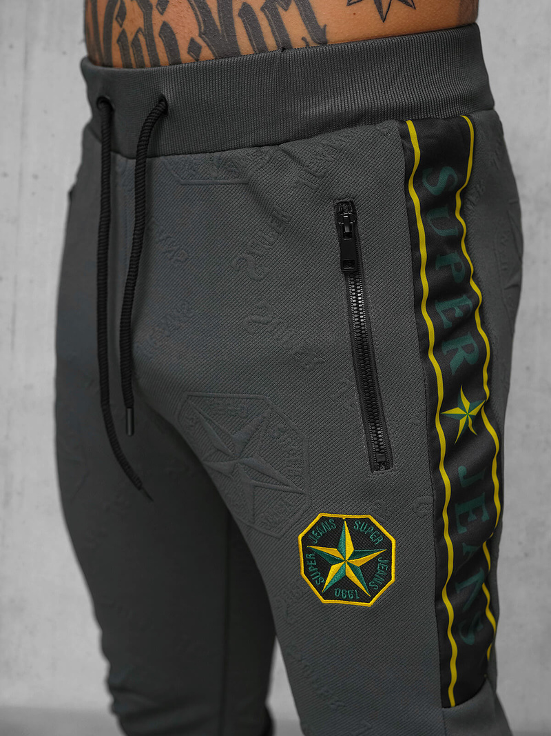 Compleu sport bărbaţi antracit OZONEE O/FF3562AB