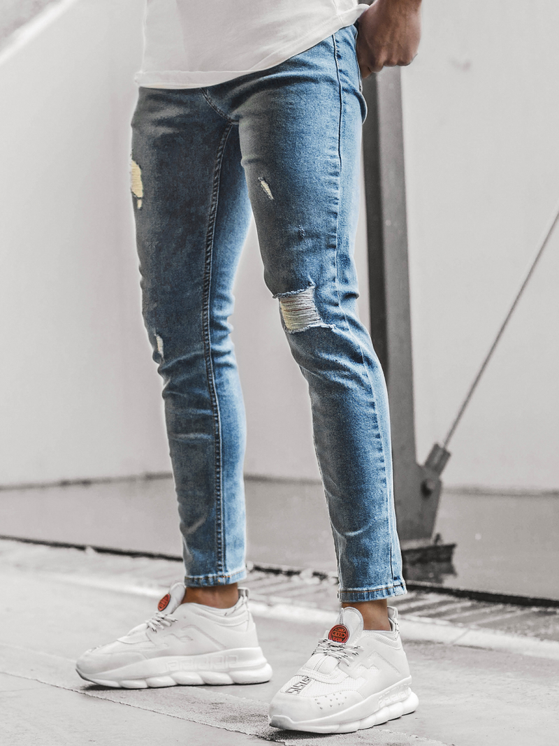 Blugi pentru bărbaţi albaștri OZONEE DP/534