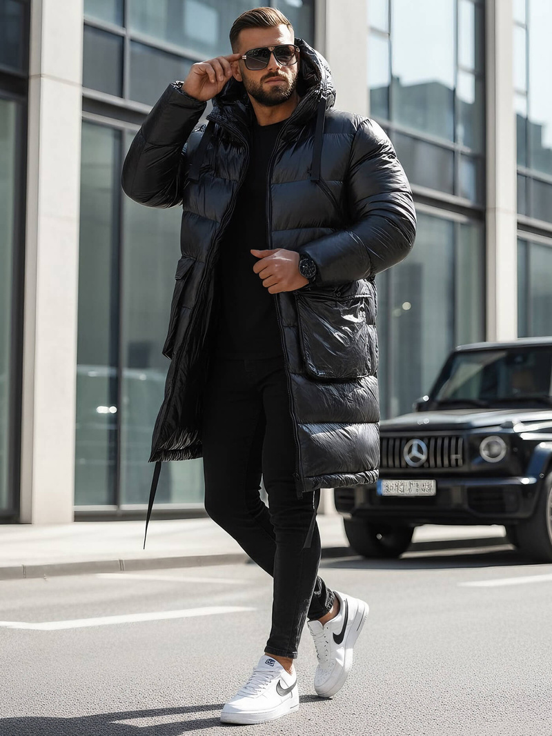 Geacă de iarnă bărbați negru OZONEE O/M3205Z