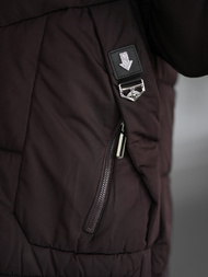 Geacă de iarnă damă ciocolată OZONEE JS/16M9302/158