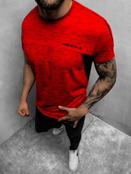 Tricou bărbați rosii OZONEE JS/SS11126Z