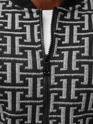 Jachetă bărbați neagră-gri OZONEE O/3A55