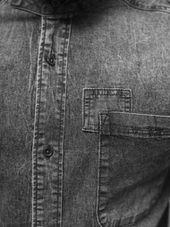 Cămașă de blugi bărbați gri OZONEE NB/MC713G