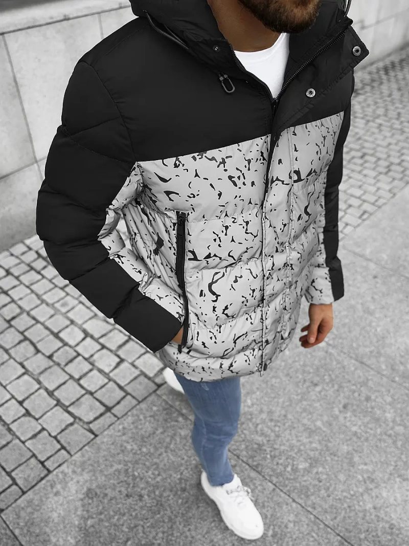 Geacă bărbați argint OZONEE JS/M8113/401