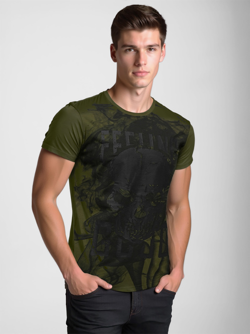 Tricou bărbați verde OZONEE O/T126/29Z