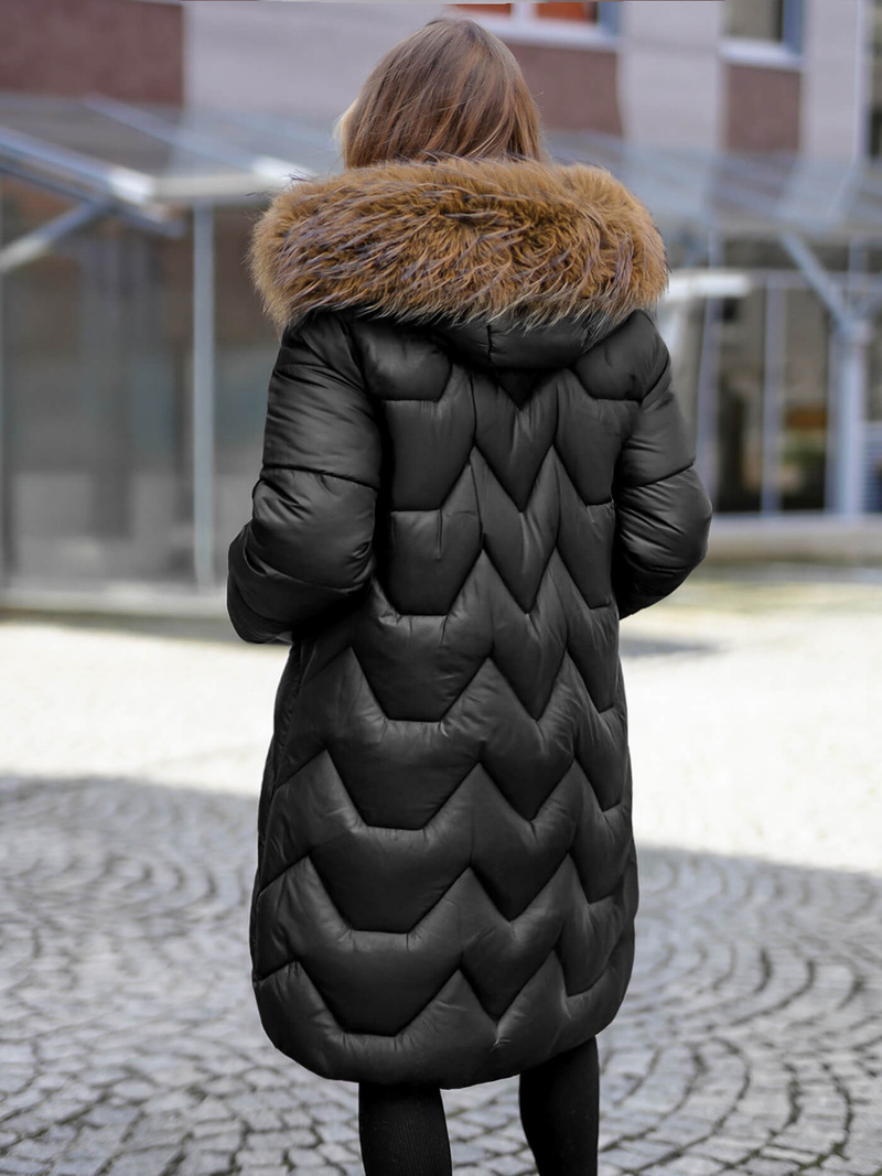Geacă de iarnă damă neagră OZONEE O/5M3229/392