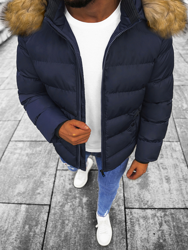 Geacă bărbați albastru marin OZONEE JS/M8107