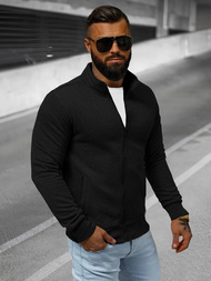 Bluză cu fermoar bărbați neagră OZONEE JS/2002Z