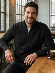 Pulover bărbați negru OZONEE JS/59B3611/3