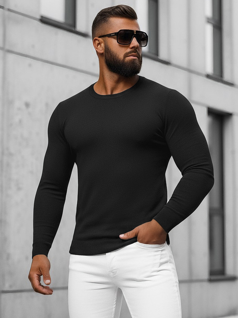 Pulover bărbați negru OZONEE NB/MMB602/4Z