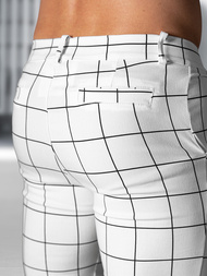 Pantaloni Chino Bărbaţi Albi OZONEE O/P4009Z