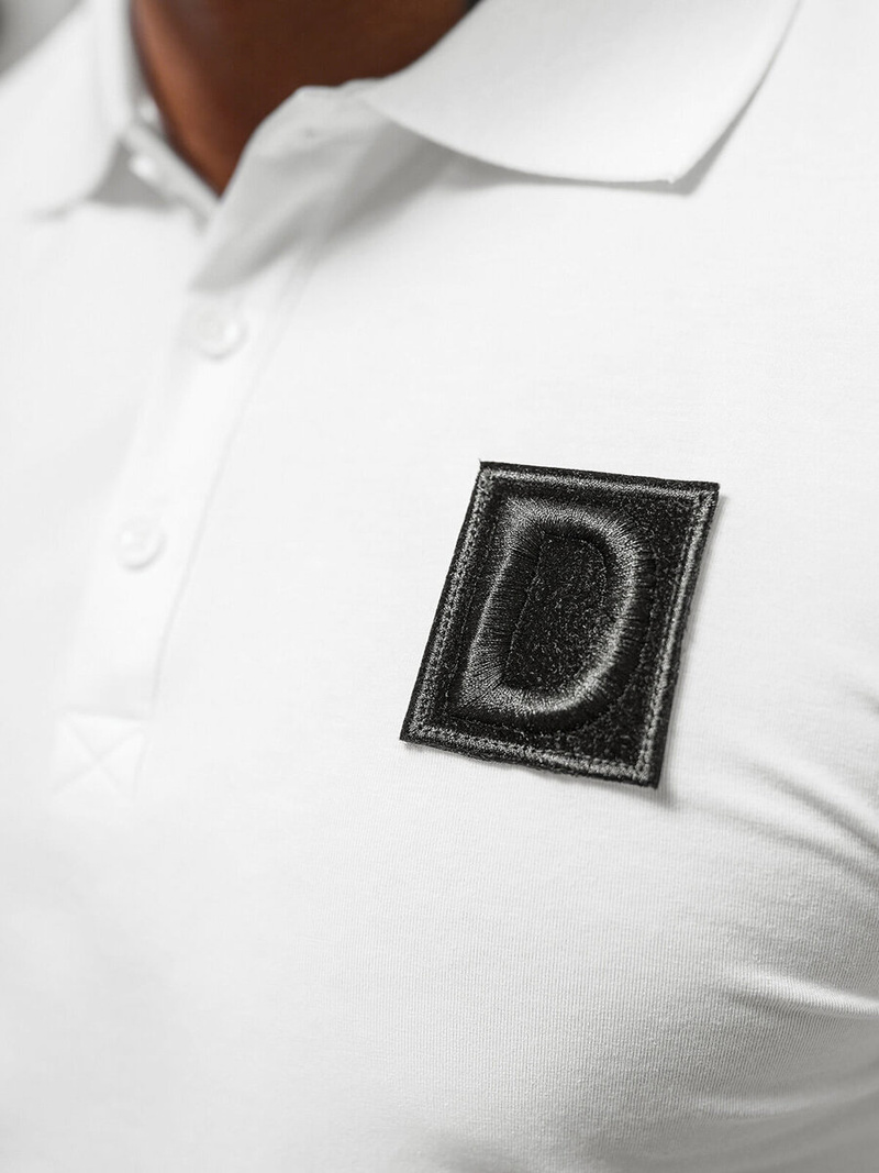 Tricou polo bărbați alb OZONEE NB/MT3105