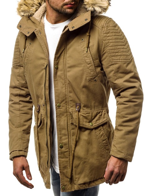 Jachetă bărbați maro OZONEE JS/5810