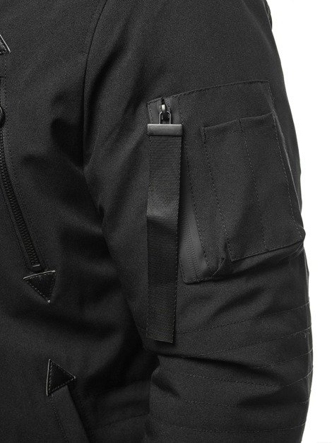 Jachetă bărbați neagră OZONEE JB/1068