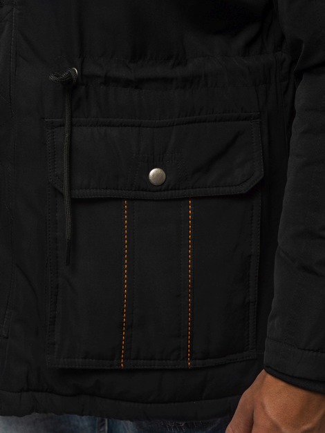 Jachetă bărbați neagră OZONEE JB/1072