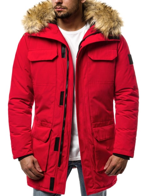 Jachetă bărbați roșie OZONEE JS/201807