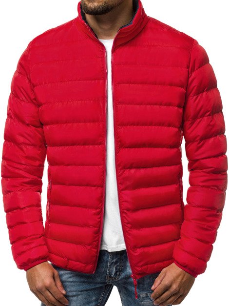 Jachetă bărbați roșie OZONEE JS/SM02 | OZONEE.RO