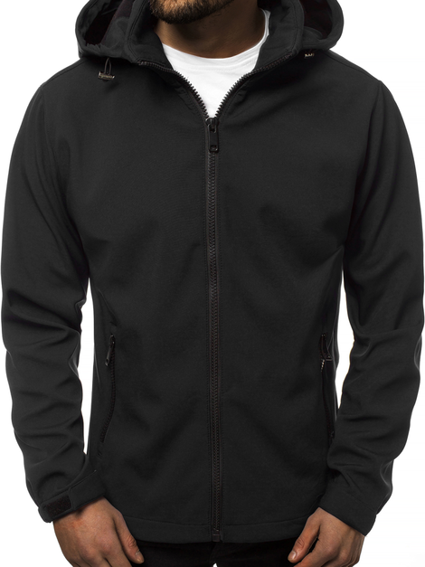 Jachetă softshell bărbați neagră OZONEE JS/56008