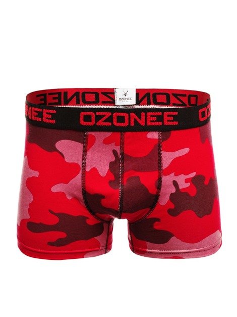 OZONEE 0953 Boxeri bărbați rosii-camuflaj